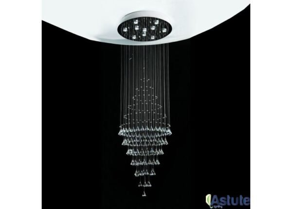 Pendant Rain Drop Crystal Chandelier (Bulbs Included)