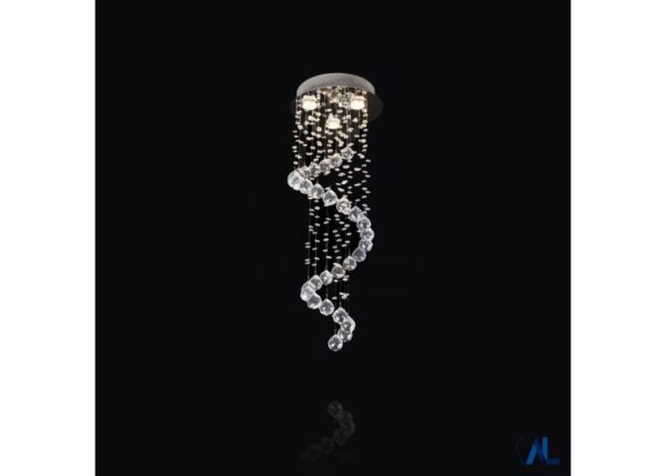 Pendant Swirl Crystal Chandelier (Bulbs Included)