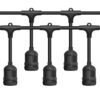Extrastar 33ft (10m) LED Indoor/Outdoor Weatherproof Long Drop String Lights Set (Included 6W LED bulbs x 15)
