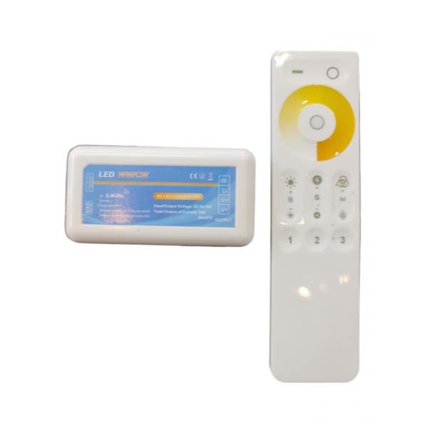 RF 2.4G Handheld Touch Dual White CCT Controller Led Strip Light 12V/24V